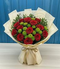 Букет цветов из:  Розы и Хризантемы в Емве