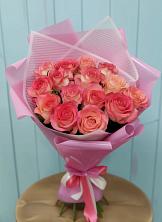 15 Розовых роз Равель в Емве Букет 15 Розовых роз Равель в Емве